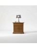 Comodino classico 2 cassetti intagliato legno noce bassano 63x44x70