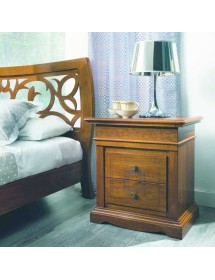 Camera completa classica legno intagliata tinta noce bassano