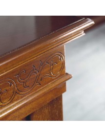 Comodino classico 2 cassetti intagliato legno noce bassano 63x44x70