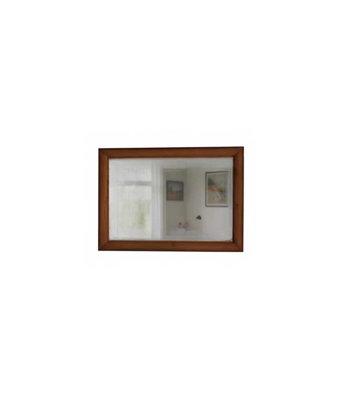Specchiera rettangolare legno noce bassano 90x60x3