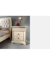 Camera completa shabby legno intagliata avorio patinato