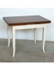 Tavolo allungabile legno bicolore bianco invecchiato 120x80 130X85 140x80 160x85