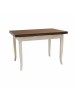 Tavolo allungabile legno bicolore bianco invecchiato 120x80 130X85 140x80 160x85