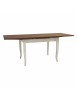 Tavolo allungabile legno bicolore bianco invecchiato 120x80 130X85 140x80 160x85
