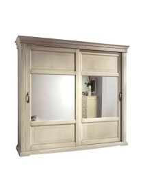 Camera completa shabby legno intagliata avorio patinato