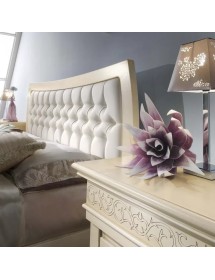 Camera completa shabby legno intagliata avorio patinato