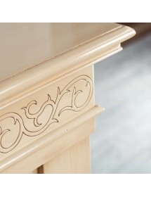 Camera completa shabby legno intagliata avorio patinato