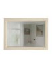 Specchiera rettangolare legno shabby avorio patinato  90x60x3