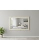Specchiera rettangolare legno shabby avorio patinato  90x60x3
