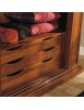 Armadio 2 porte vetro scorrevoli classico noce bassano 270x65x248
