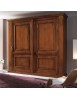 Armadio 2 porte vetro scorrevoli classico noce bassano 270x65x248