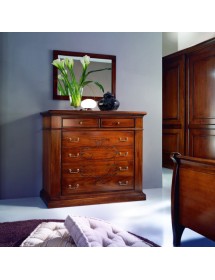 Armadio 2 porte vetro scorrevoli classico noce bassano 270x65x248