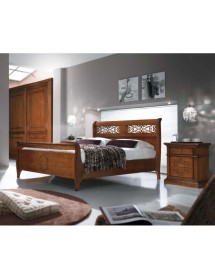 Armadio 2 porte vetro scorrevoli classico noce bassano 270x65x248