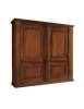 Armadio 2 porte vetro scorrevoli classico noce bassano 270x65x248