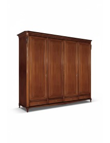 Armadio classico 4 porte intagliato Legno bassano 290x65x257