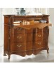 Cassettiera classica 3 cassetti sagomata legno noce bassano 135x60x120