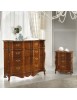 Cassettiera classica 3 cassetti sagomata legno noce bassano 135x60x120