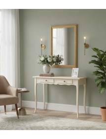 MOBILI 2G - Scrivania 2 cassetti legno shabby vari colori 110X55x80 (1250) vista frontale