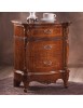 Comodino classico 3 cassetti sagomato legno noce bassano 60x42x73