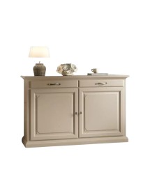 MADIA CREDENZA SHABBY IN LEGNO MASSELLO 2 PORTE 2 AVORIO L.124 P.52 H.97