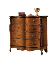 Cassettiera classica 3 cassetti ribalta legno noce bassano 119x54x121