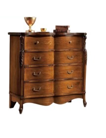 Cassettiera classica 3 cassetti ribalta legno noce bassano 119x54x121