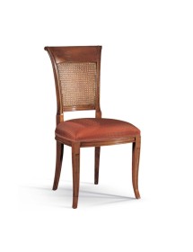 Sedia classica paglia di vienna imbottita legno tinta bassano 48x58x97