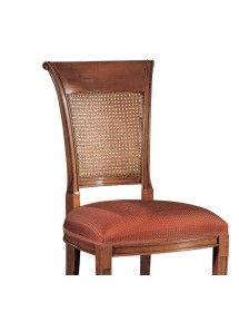 Sedia classica paglia di vienna imbottita legno tinta bassano 48x58x97