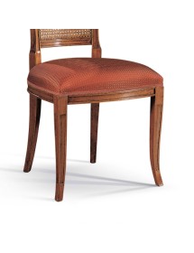 Sedia classica paglia di vienna imbottita legno tinta bassano 48x58x97