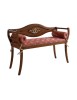 DIVANETTO IMBOTTITO IN LEGNO FREGIO ORO 103x38x77