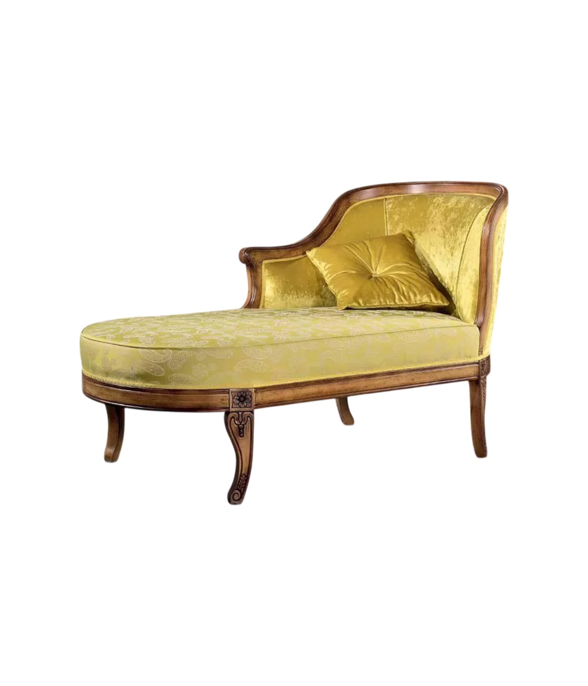 DIVANETTO IMBOTTITO LEGNO CON FREGI 160x75x93