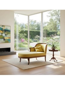 DIVANETTO IMBOTTITO LEGNO CON FREGI 160x75x93