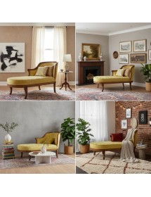 DIVANETTO IMBOTTITO LEGNO CON FREGI 160x75x93