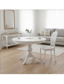 Sedia classica ovalina paglia di vienna legno bianco 49x55x104