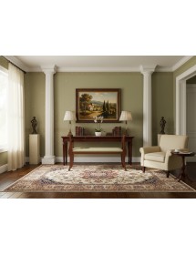 DIVANETTO IMBOTTITO IN LEGNO CON FREGI 112x38x76