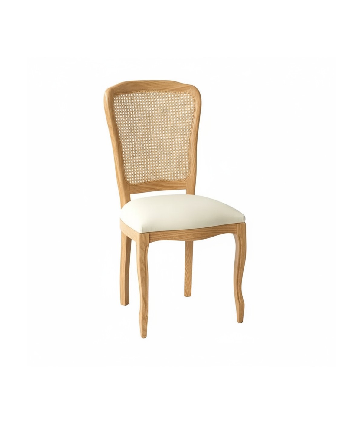 Sedia legno paglia vienna imbottita tessuto vari colori 56x50x100