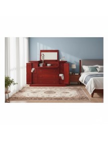 Cassettiera arte povera 13 cassetti con ribalta legno ciliegio 144x54x95 (74)