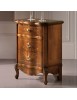 Comodino classico 3 cassetti sagomato legno noce bassano 52x38x72