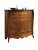 Cassettiera classica 3 cassetti ribalta legno noce bassano 120x56x121