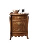Comodino classico 3 cassetti sagomato legno noce bassano 54x41x72