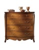 Cassettiera classica 3 cassetti ribalta legno noce bassano 120x56x121
