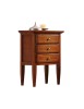 MOBILI 2G - COMODINO IN LEGNO 3 CASSETTI INTARSIATO L.43 x P.33 H.70
