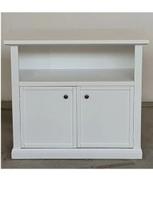Mobile porta tv 2 ante legno shabby bianco 84x40x75