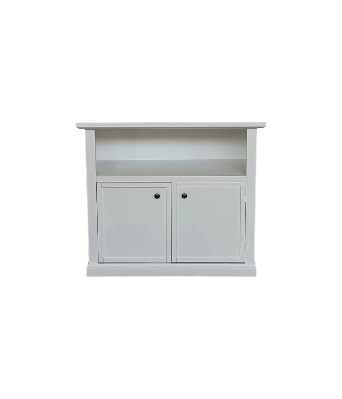 Mobile porta tv 2 ante legno shabby bianco 84x40x75