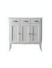 Madia Credenza Shabby Chic 3 Ante 3 legno Bianco L.105 P.42 H.101