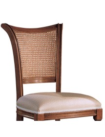 Sedia classica paglia di vienna imbottita tinta noce 49x55x96