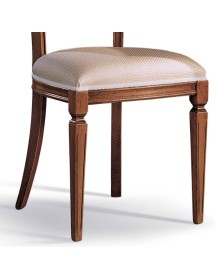 Sedia classica paglia di vienna imbottita tinta noce 49x55x96