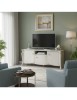 Porta tv in legno 3 ante shabby chic rilievo bianco opaco 172x57x69
