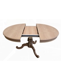 MOBILI 2G - TAVOLO ROTONDO ALLUNGABILE LEGNO GREZZO DIAMETRO 100x100 H.80