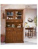 MOBILI 2G - Cristalliera in legno massello 4 porte 6 cassetti  arte povera l.120 p.51 h.211 (850+851) VISTA FRONTALE
